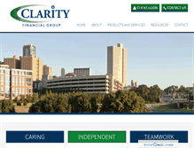 Tablet Screenshot of clarityfinancialgroup.com